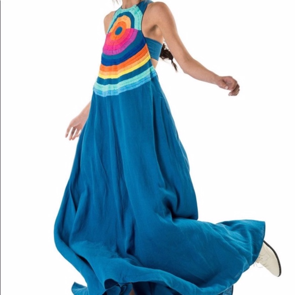 Mara Hoffman Embroidered Cutout Maxi Dress